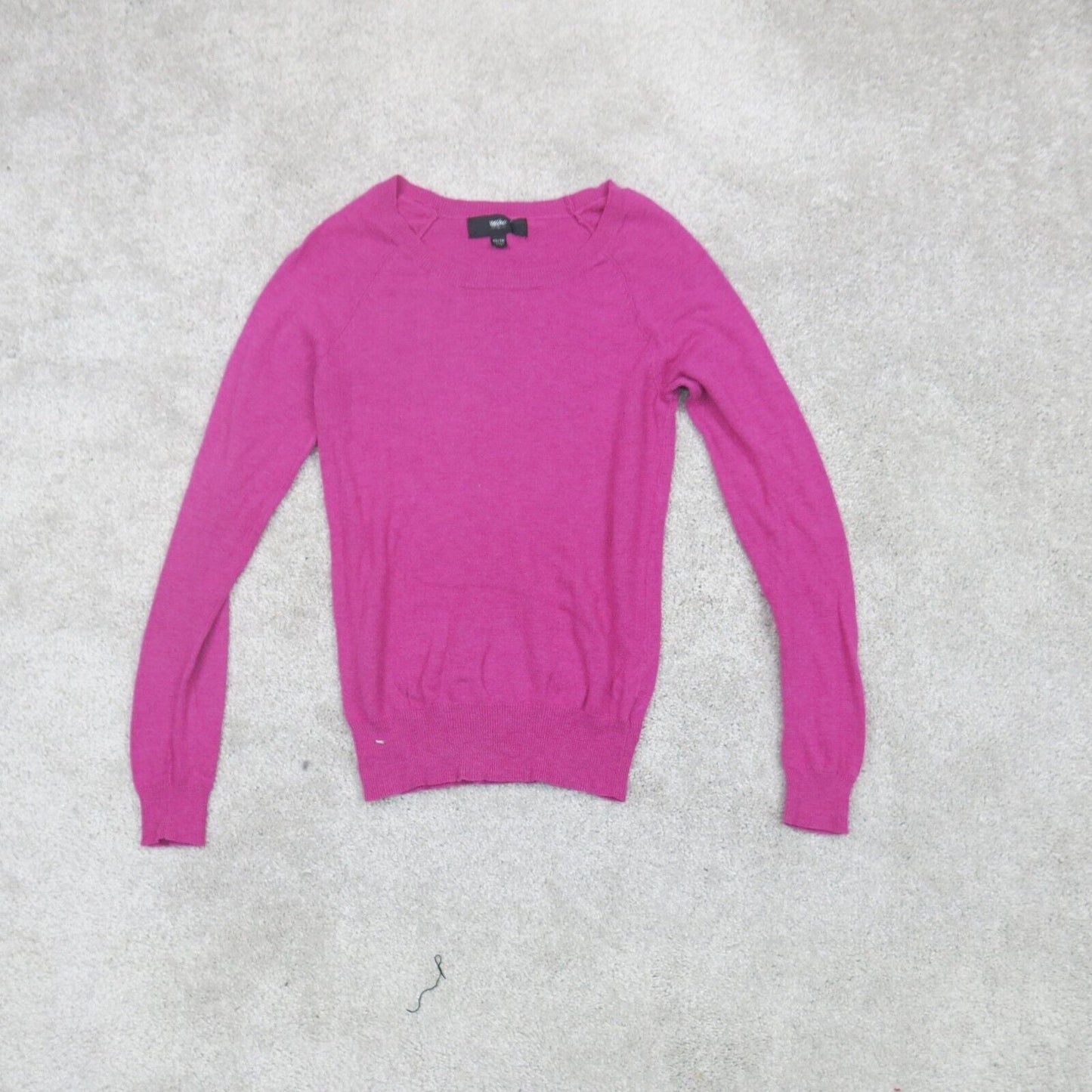 Mossimo Womens Pullover Sweater Long Sleeves Ribbed Cuff Hem Pink Size X Small
