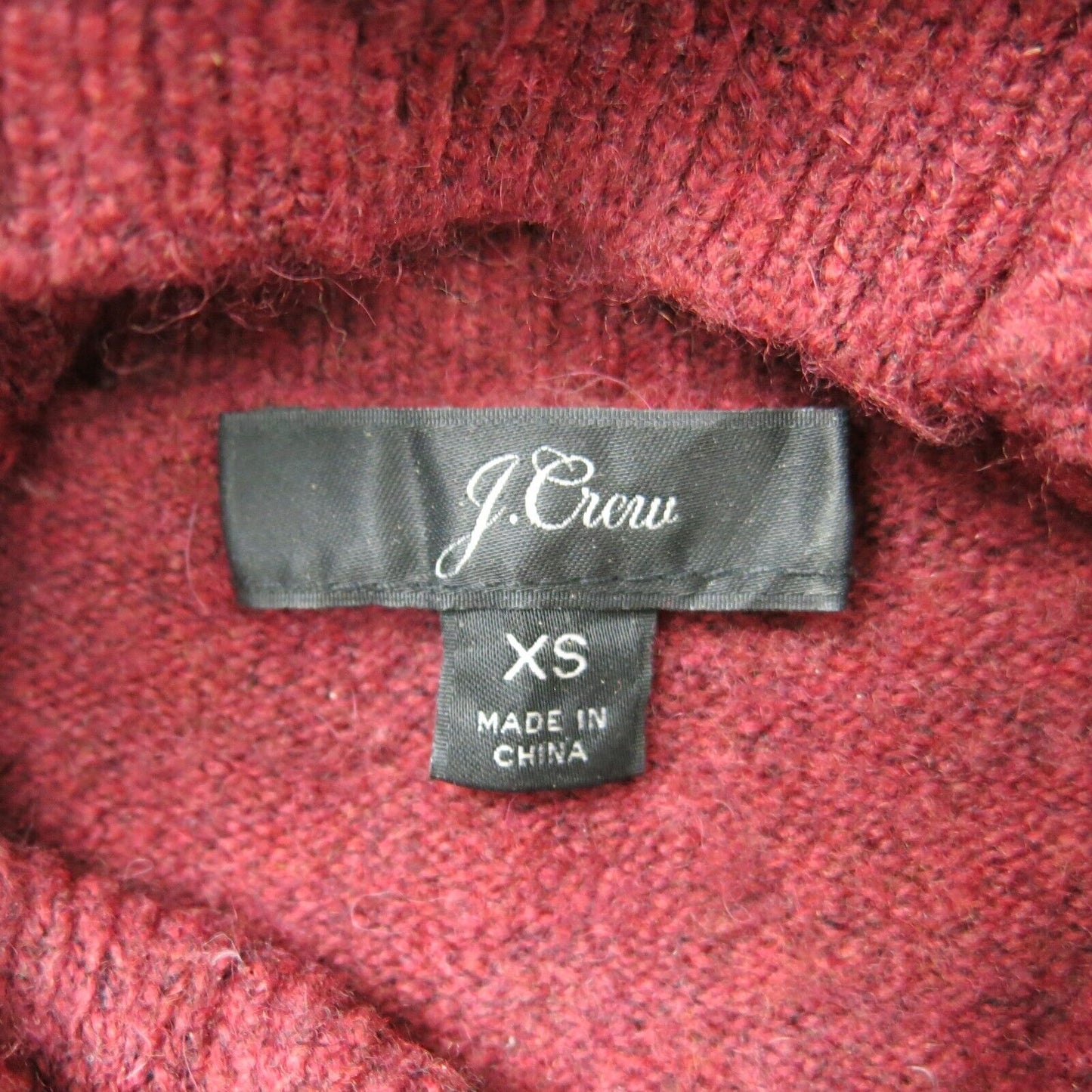 J. Crew Womens Sweater Knitted Pullover Long Sleeve Turtle Neck Red Size X Small