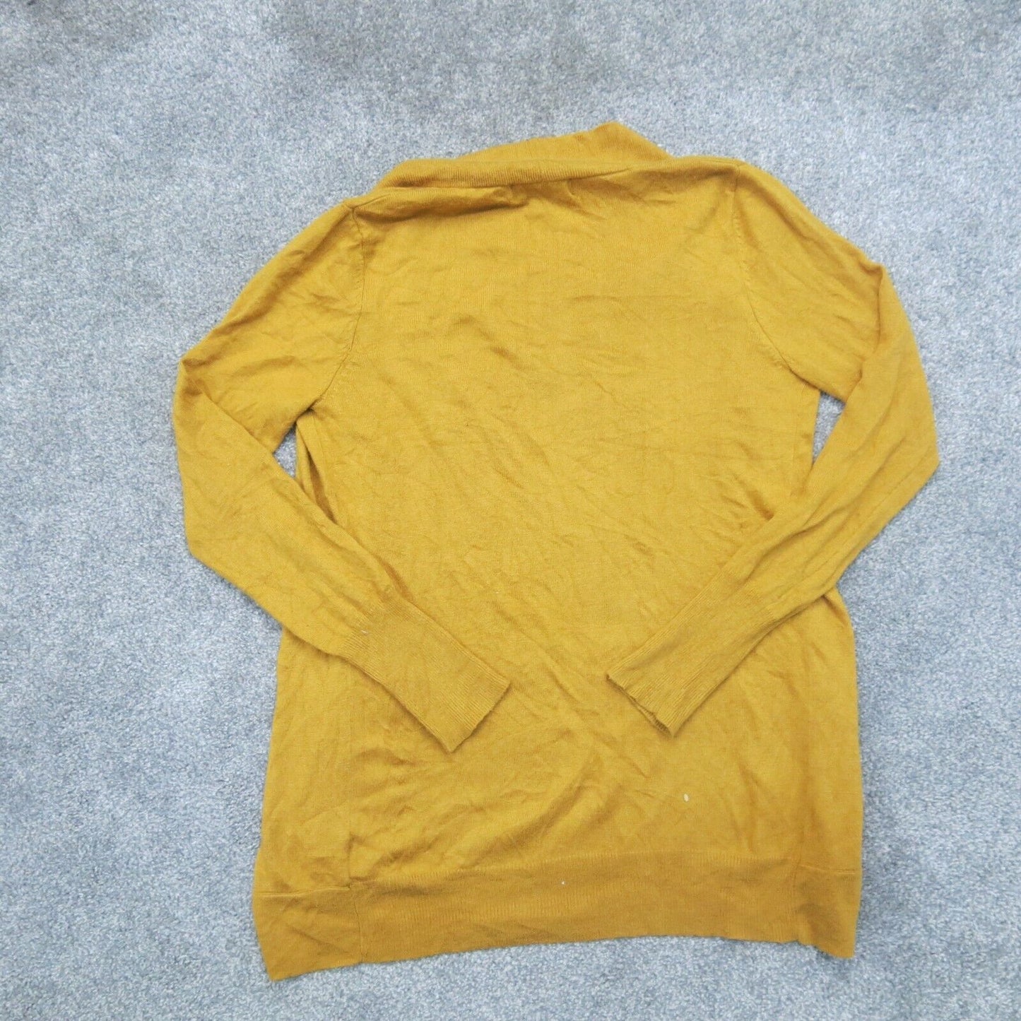 Mossimo Women Cardigan Sweater Knitted Open Front Long Sleeves Yellow Size Small