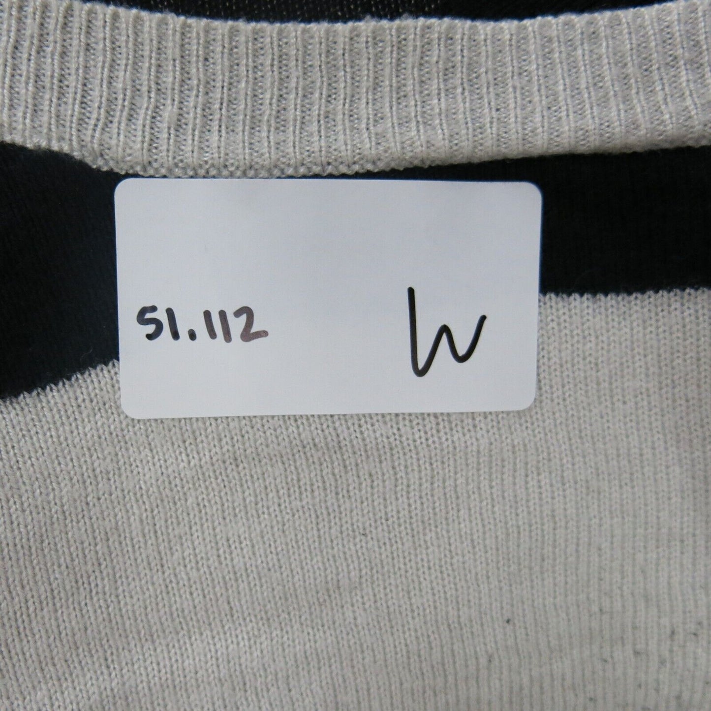 Mossimo Womens Pullover Sweater Knitted Long Sleeve Striped Black White Size S