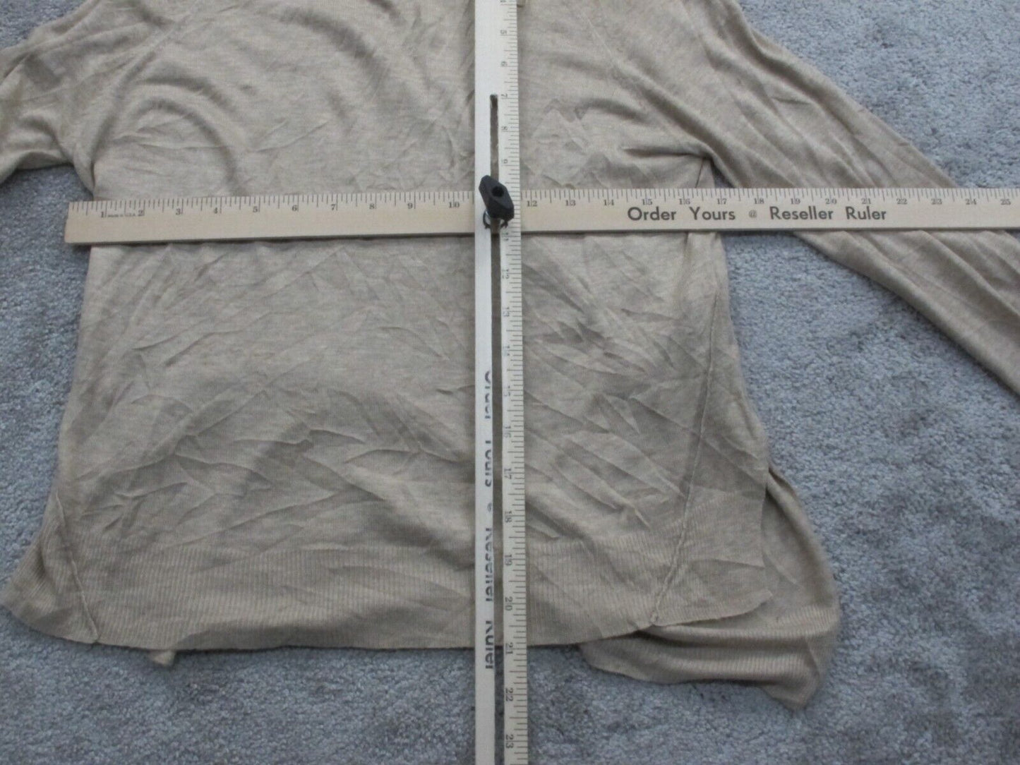 Zara Knit Womens Pullover Sweater Knitted Boat Neck Long Sleeves Beige SZ Small