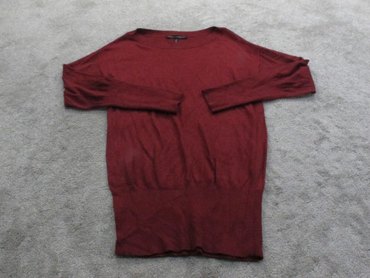 White Black House Market Womens Pullover Knitted Sweater Long Sleeve Red Size M