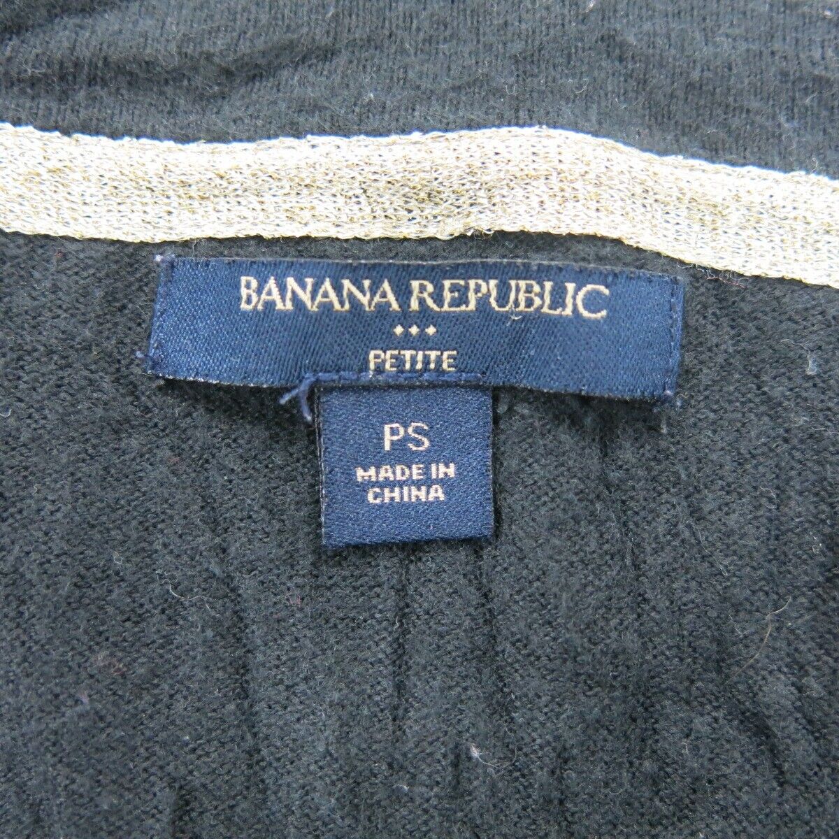 Banana Republic Womens Cardigan Sweater Front Button Long Sleeve Pocket Black S