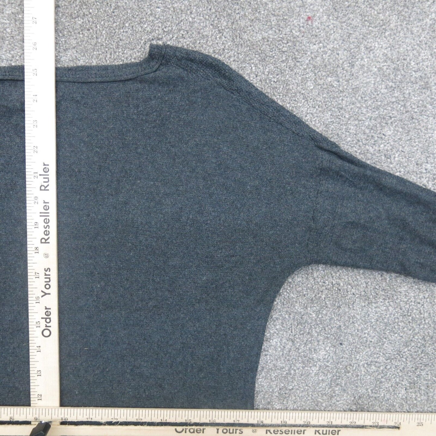 Mossimo Mens Pullover Sweater Knitted Long Sleeves V Neck Charcoal Black Medium
