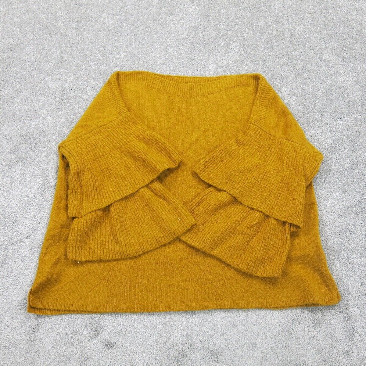 Madewell Womens Pullover Knitted Sweater Long Sleeve Mustard Yellow Size Large