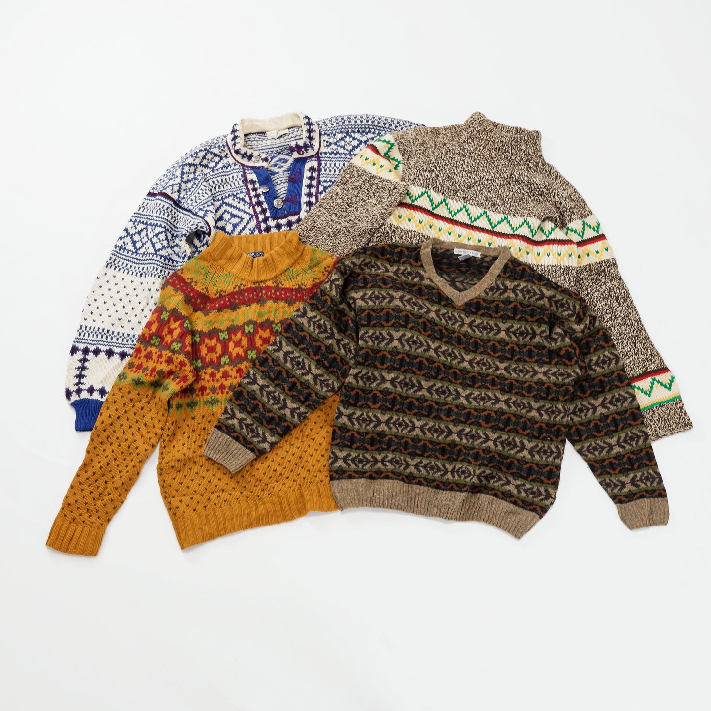 Retro Knit Sweaters: Set of 2