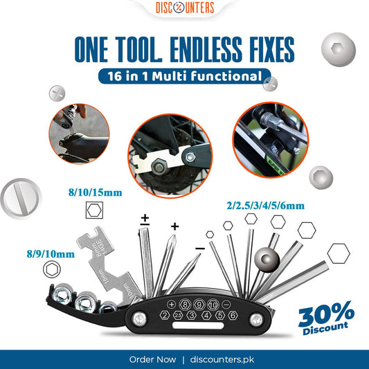 16 in 1 Multi functional Tool