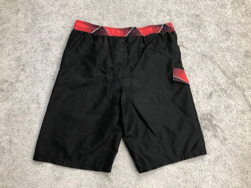 OP Swimwear Mens X Large Red Black Board Shorts Swim Trunks Check Lightweight