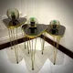 1 Pcs / Set of 3 Round Coffee Table HIGH Gloss Nesting End Tables - Round Wood Stacking Coffee Side Accent Tables with Metal Legs for Living Room, Home Office, Nightstands for Bedroom, Sturdy Easy Assembly - 3 Piece Modern Nesting Table Living Room