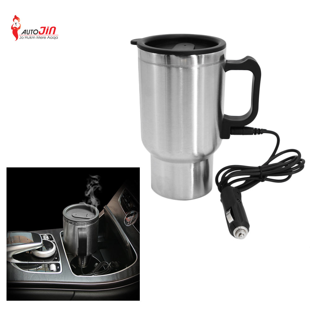 Heated Travel Mug 12v 450ml Stainless Steel Electric Water Heated Mug Kettle