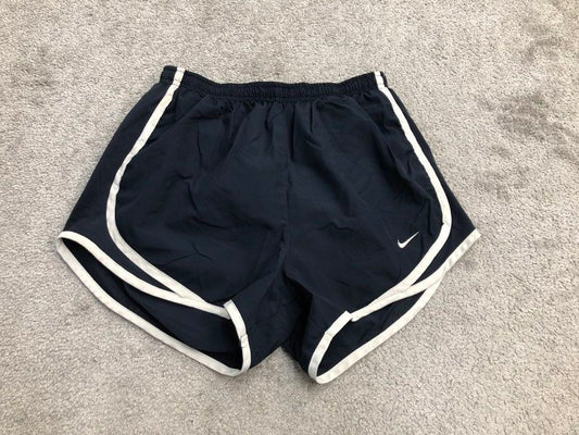 Nike Shorts Womens W23 Blue Activewear Athletic Running Jogging Embroidered Logo
