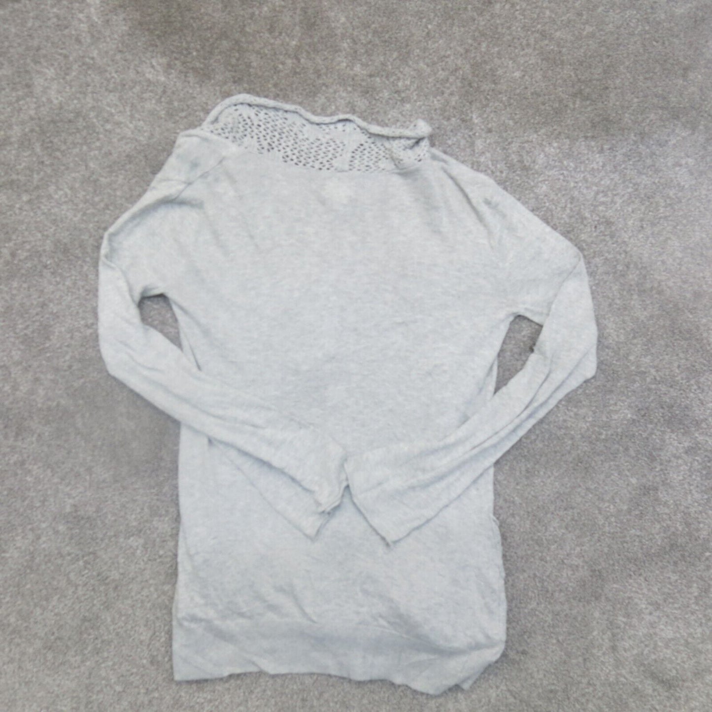 Converse One Star Womens Cardigan Shrug Sweater Open Front Pockets Gray Size XS