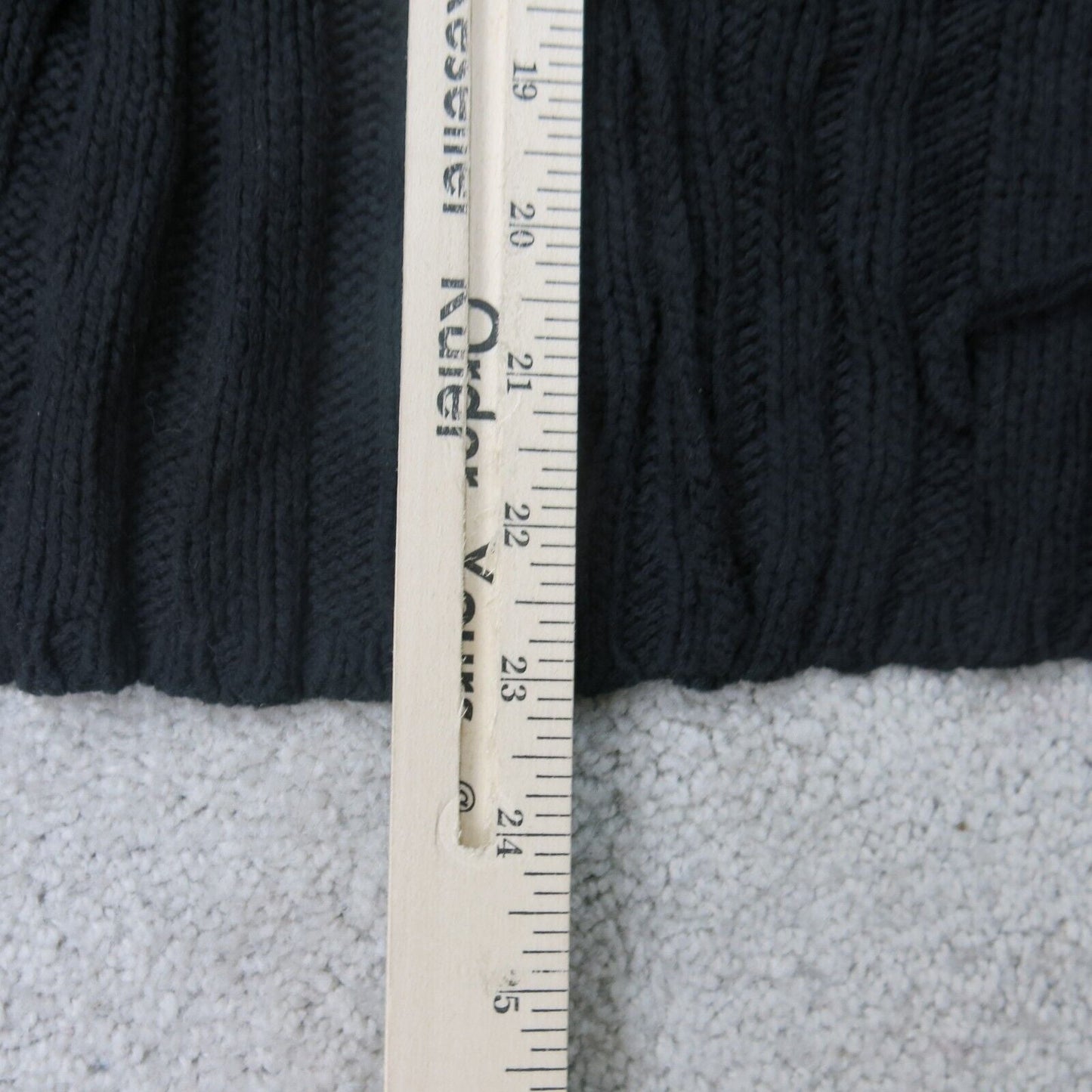 Express Women Pullover Sweater Long Sleeve Lace up Cotton Black Size Small