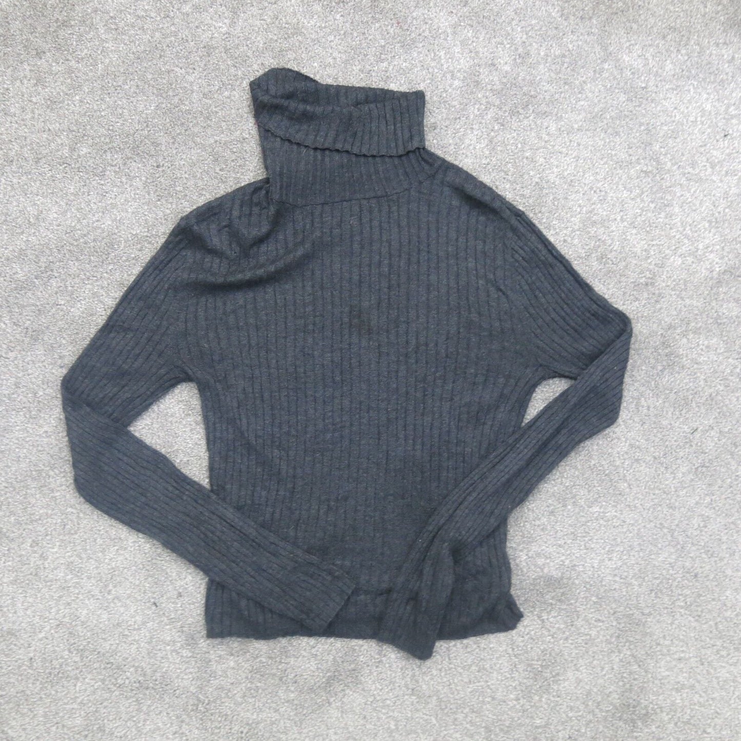 American Eagle Women Pullover Sweater Knitted Long Sleeve Turtle Neck Black SZ L