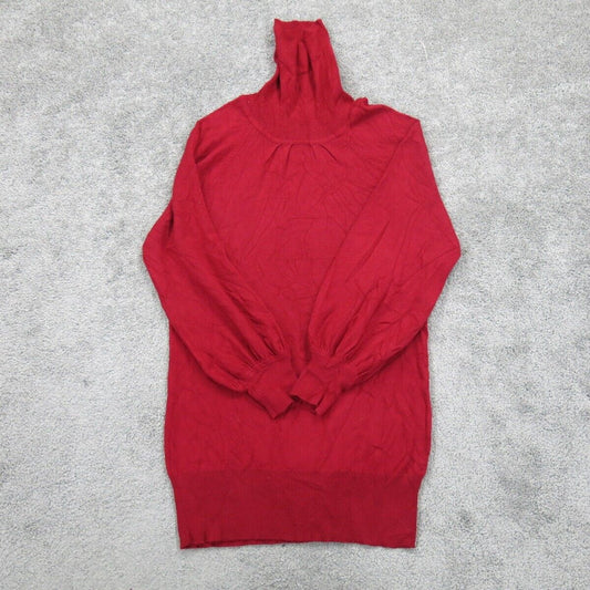Express Women Pullover Sweater Knitted Long Sleeve Turtle Neck Red Size Small
