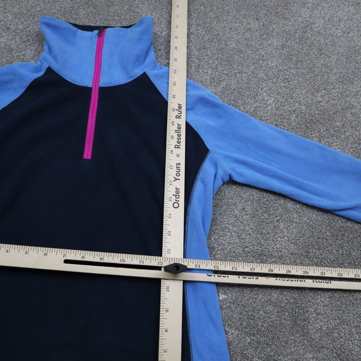 Columbia Top Womens Size S Blue Fleece Long Sleeve 1/4 Zip Pullover Collared