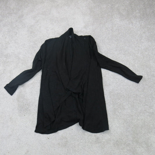 The Limited Womens Cardigan Sweater Open Front Long Sleeves Black Size Large