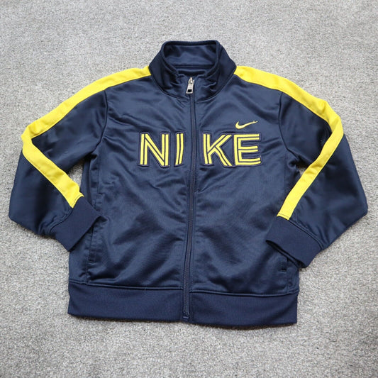 Nike Jacket Girl Size 3T Navy Blue Long Sleeve Full Zip Athletic Sports Logo