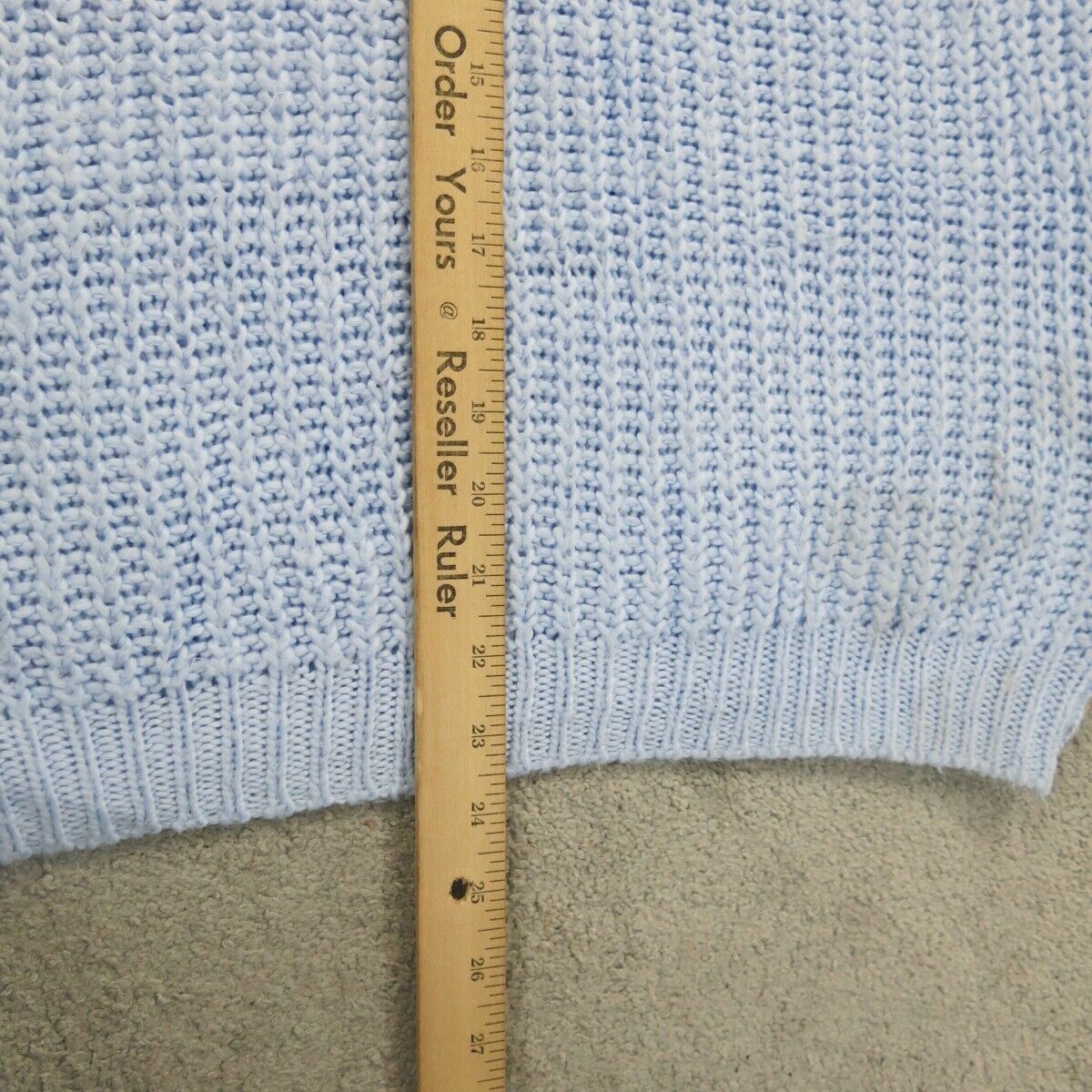 Divided H&M Womens Pullover Knitted Sweater Long Sleeve Crew Neck Aqua Blue SZ M