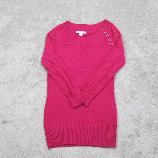 Banana Republic Womens Pullover Knitted Sweater Round Neck Red Size X Small