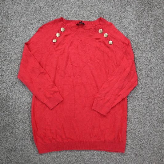 The Limited Women Pullover Sweater Knitted Crew Neck Long Sleeves Pink SZ Medium