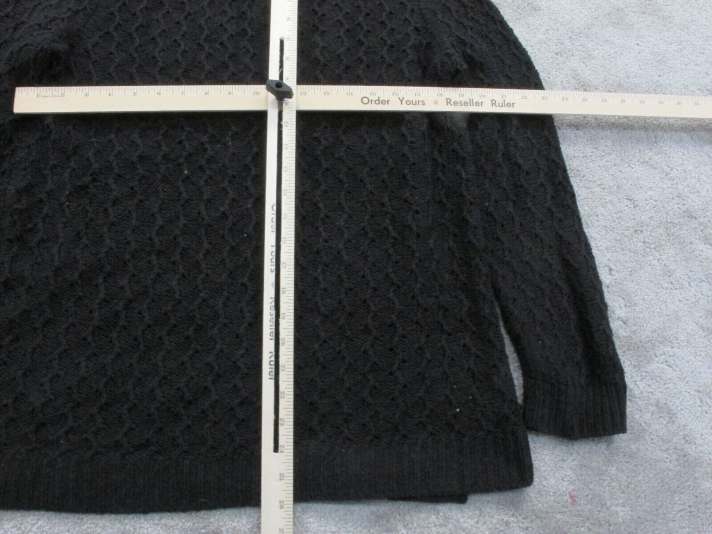 Talbots Womens Pullover Sweater Knitted Long Sleeves Crew Neck Black Size Large