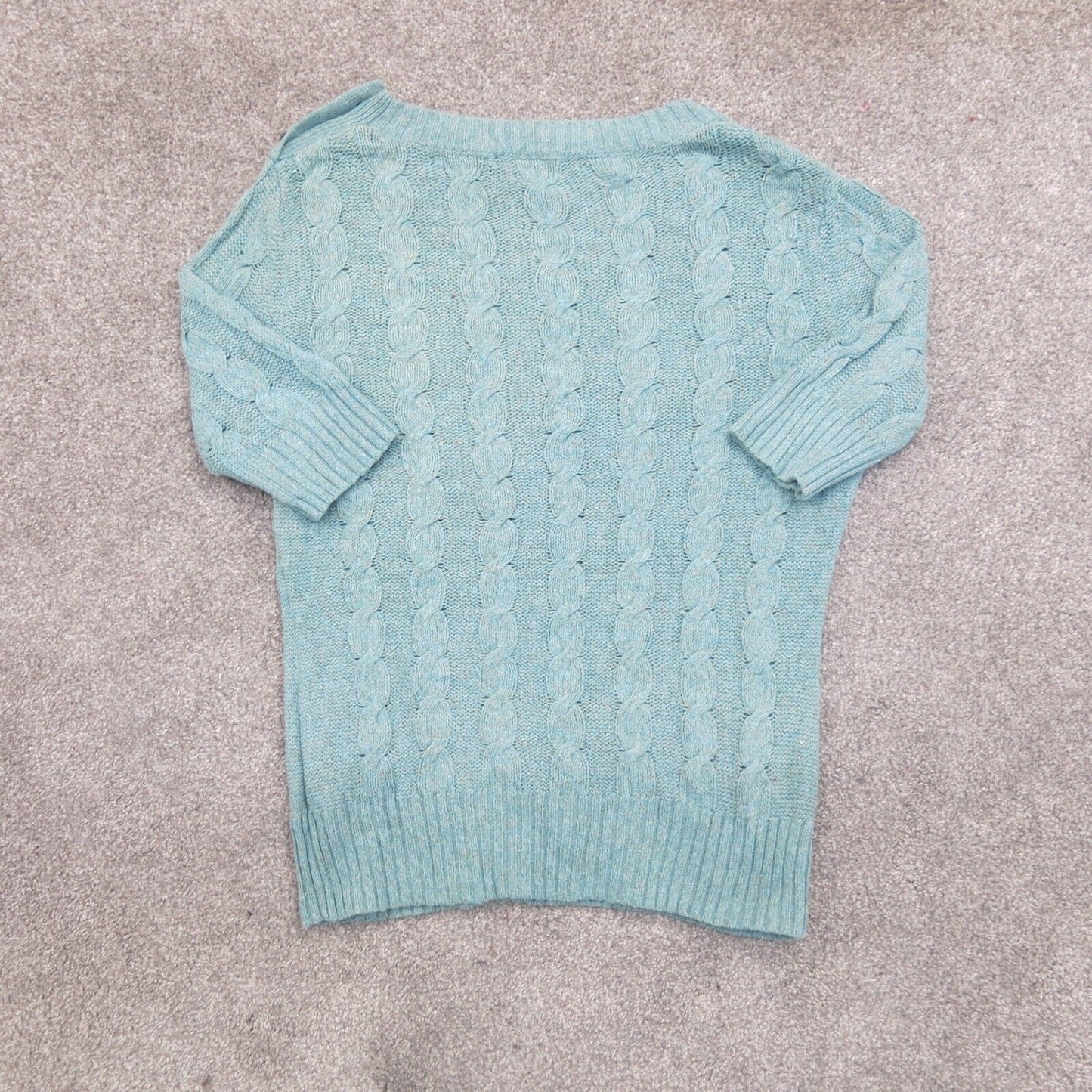 Banana Republic Womens Pullover Sweater Knitted Half Sleeves Light Blue Size XS