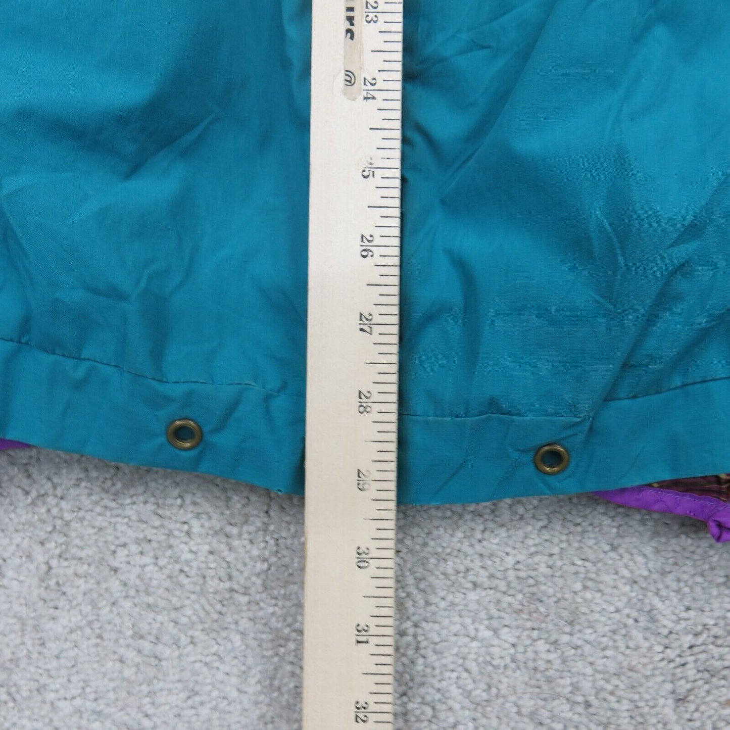 London Fog Womens Windbreaker Jacket Full Zip Up Long Sleeves Blue Size Large