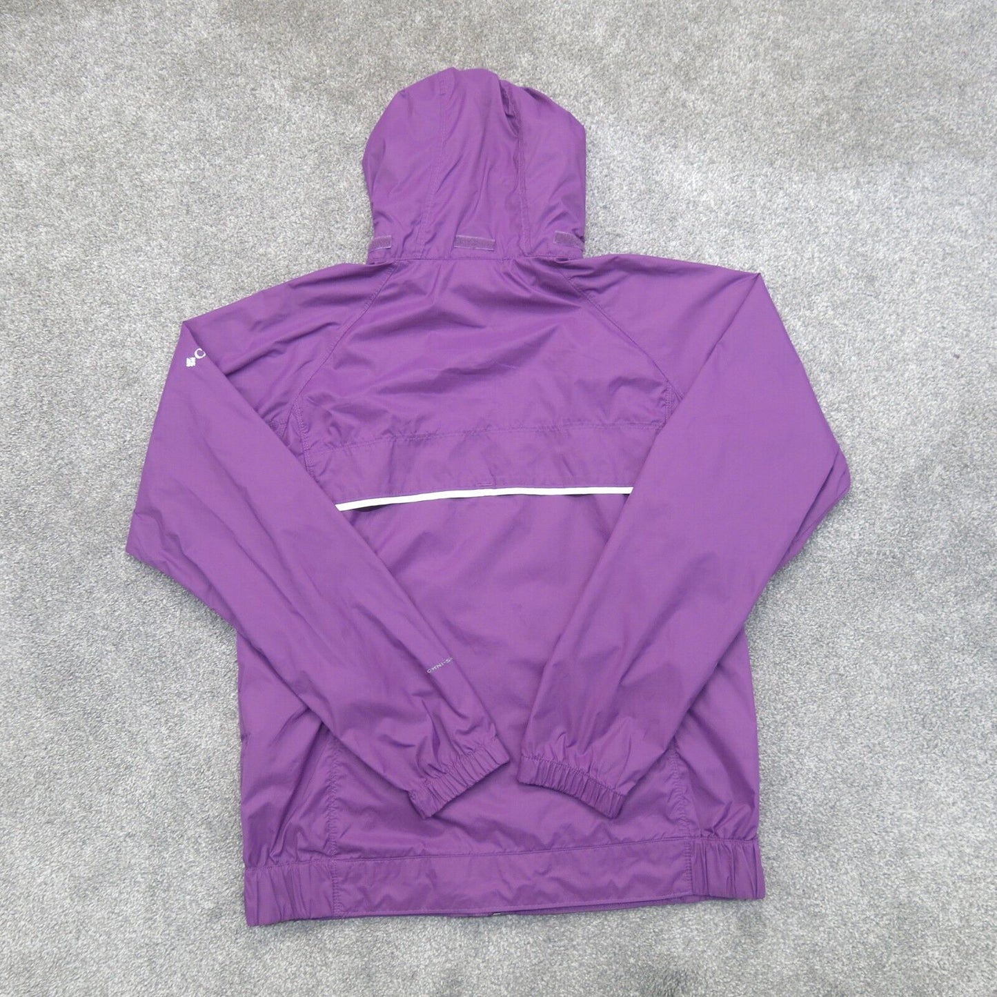 Columbia Mens Full Zip Up Hooded Jacket Long Sleeves Pockets Purple Size Medium