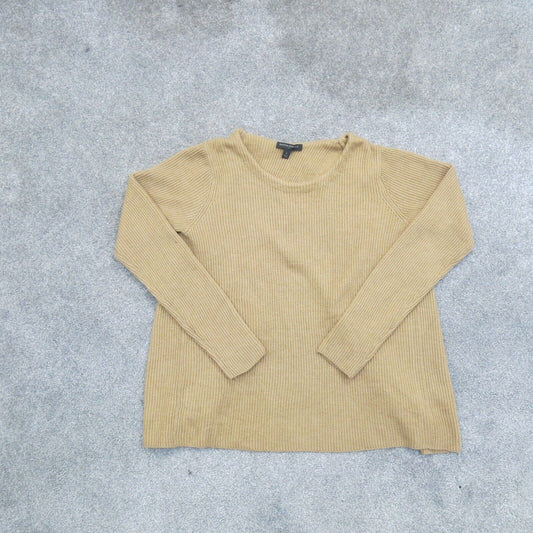 Banana Republic Womens Pullover Knitted Sweater Long Sleeves Beige Size Small