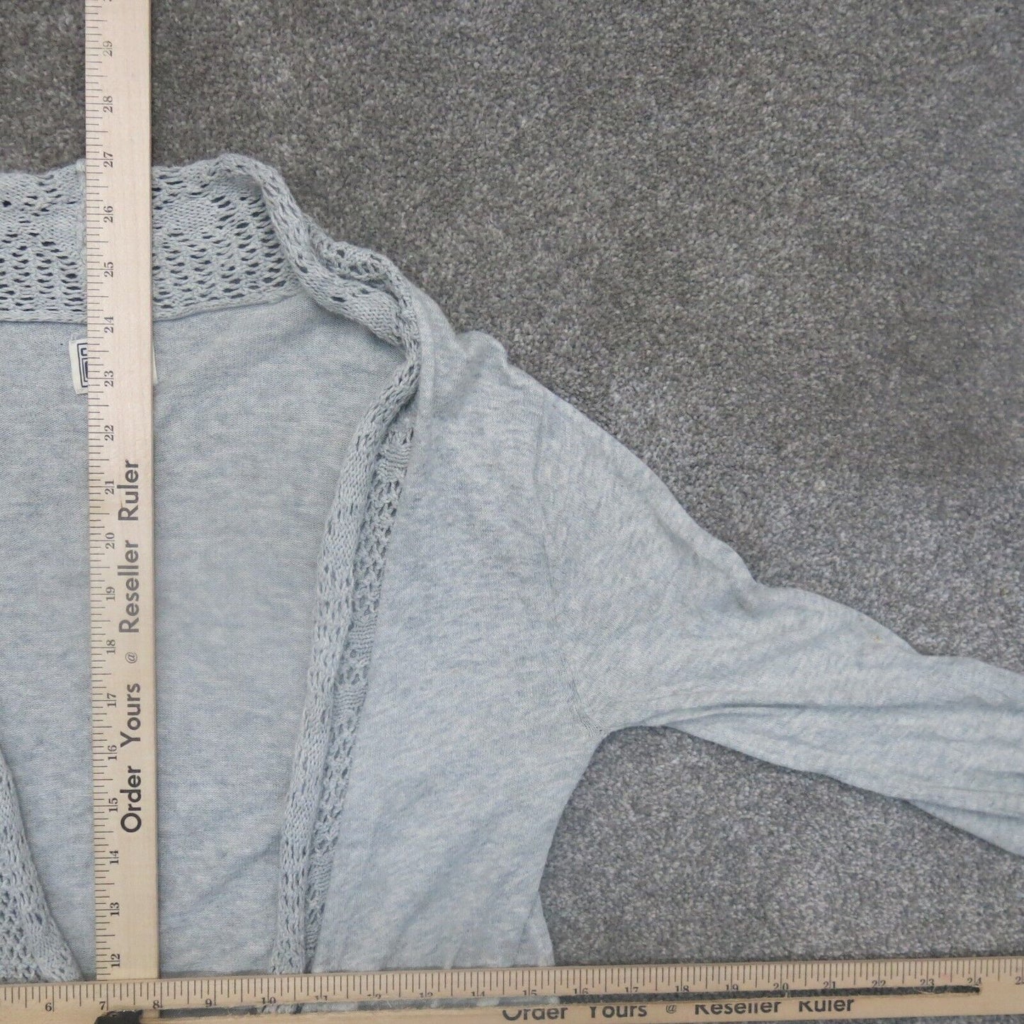 Converse One Star Womens Cardigan Shrug Sweater Open Front Pockets Gray Size XS