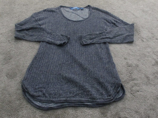 Simply Vera Vera Wang Women Blouse Top Sweater Long Sleeve Dark Gray Size Medium