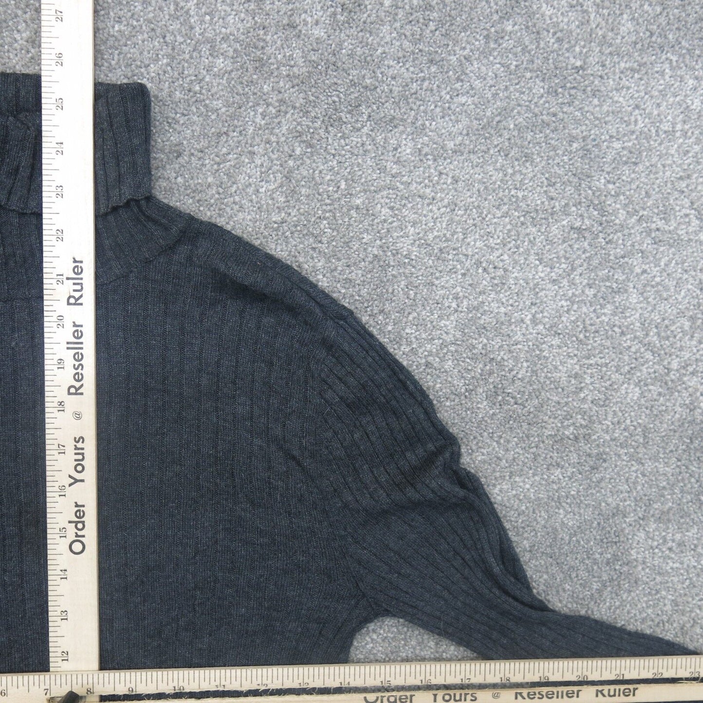 American Eagle Women Pullover Sweater Knitted Long Sleeve Turtle Neck Black SZ L