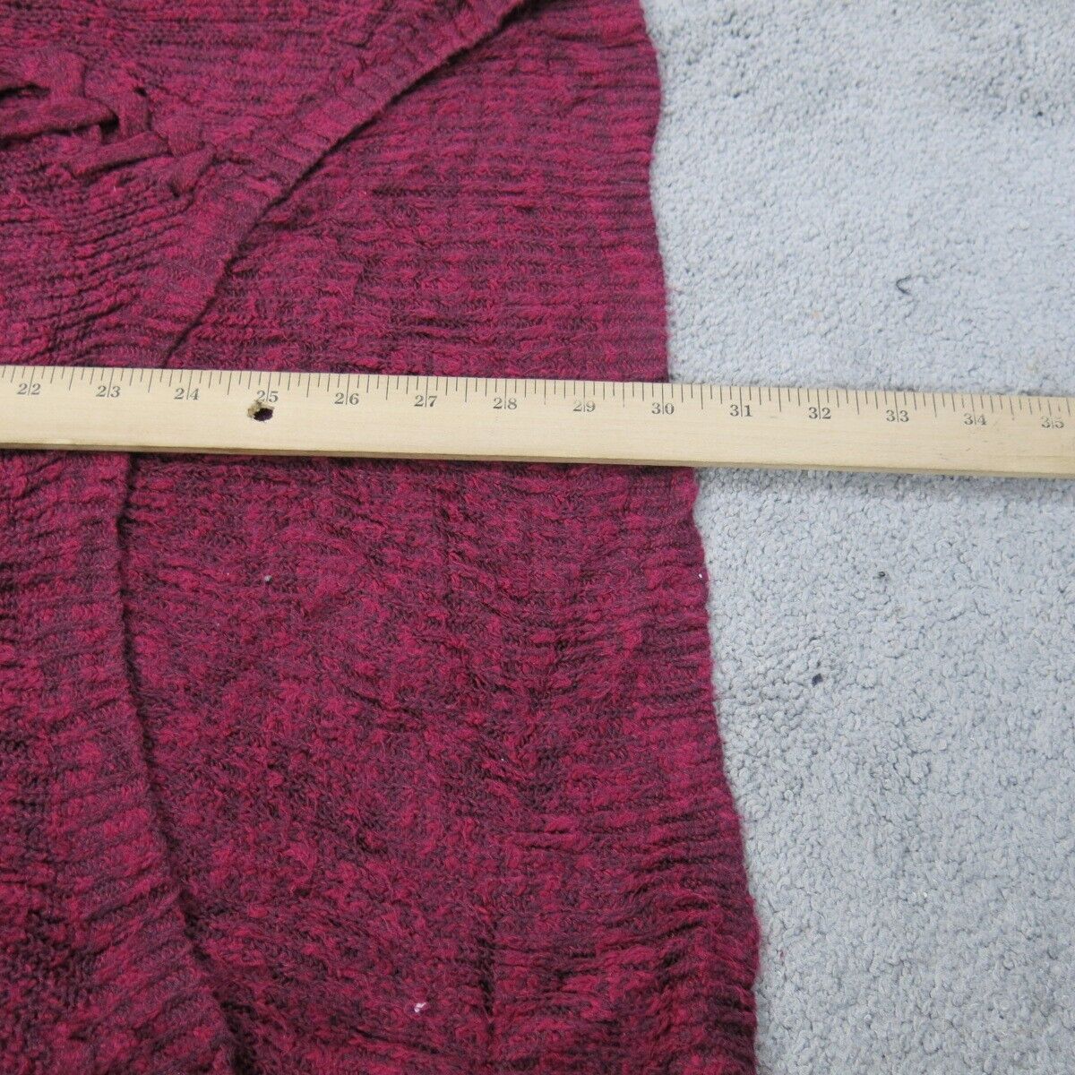 Express Women Pullover Sweater Knitted Long Sleeve Round Neck Maroon Size Small