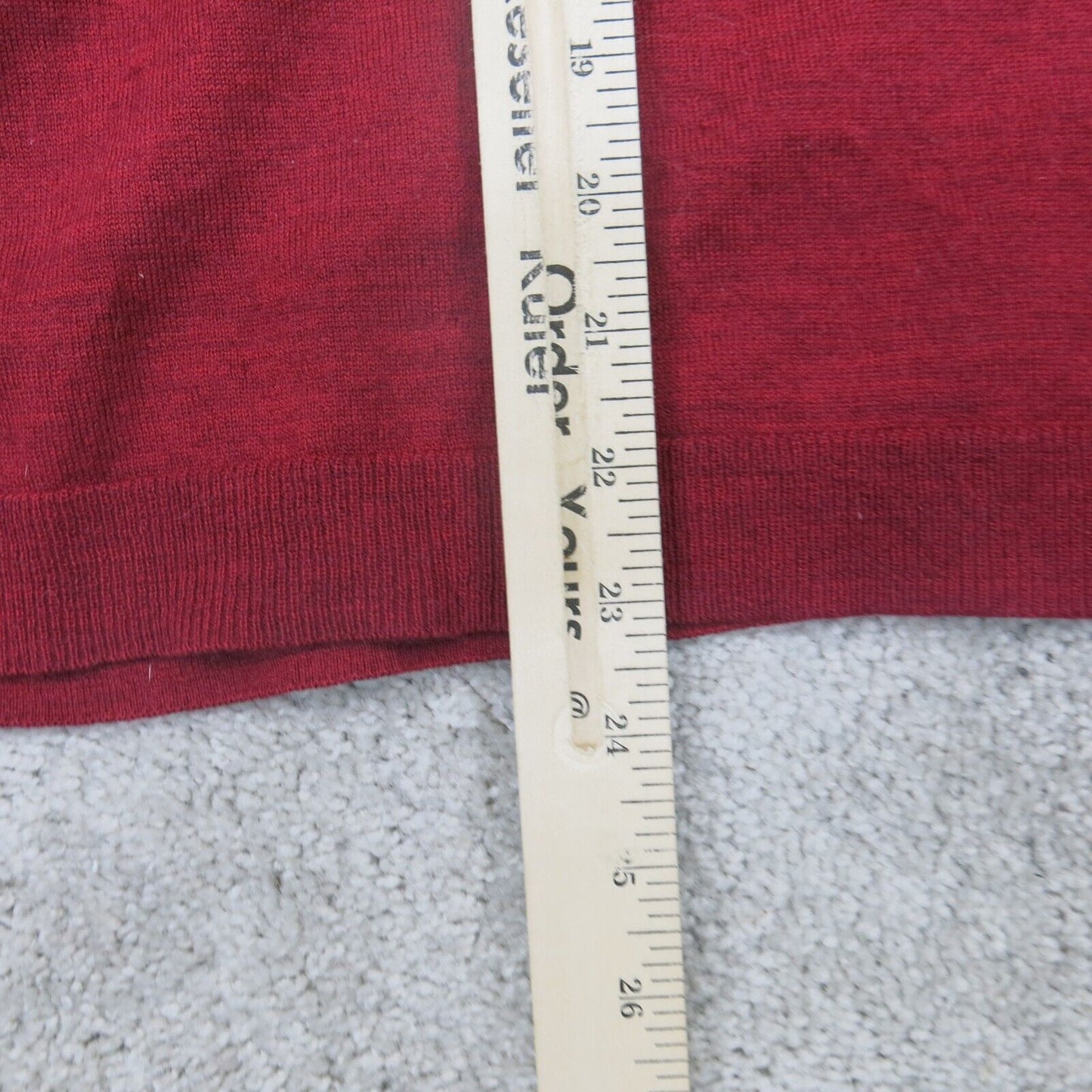 The Limited Womens Pullover Sweater Round Neck Long Sleeves Red Size Large