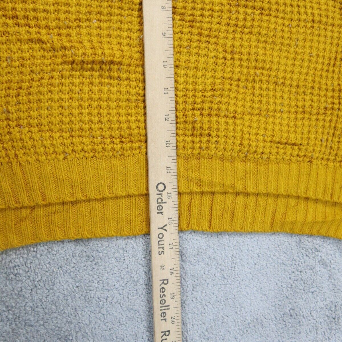 Forever 21 Womens Pullover Cropped Sweater Long Sleeve Crew Neck Yellow Medium