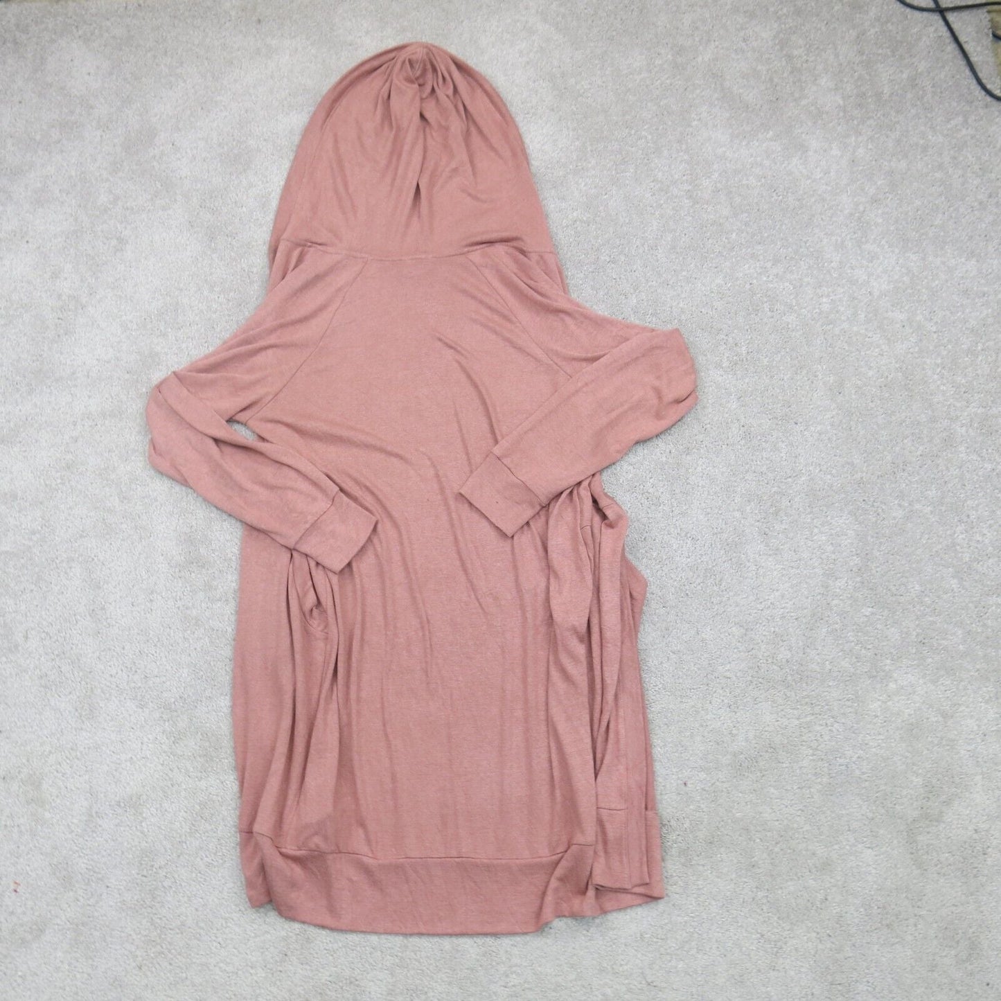 Forever 21 Womens Cover Up Hoodie Long Sleeves Pockets Nude Pink Size 1X