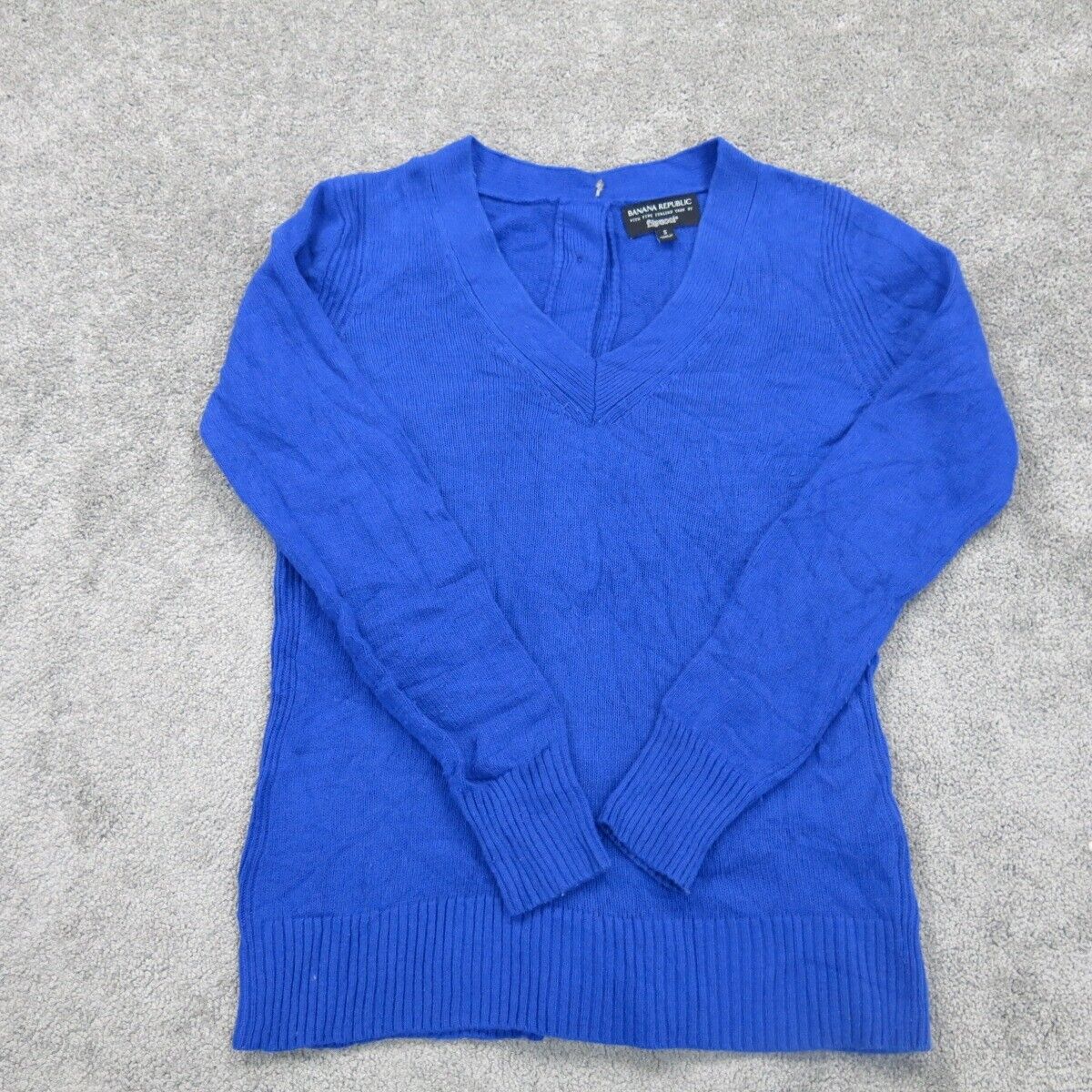 Banana Republic Women Pullover Knitted Sweater Long Sleeves Blue Size Small