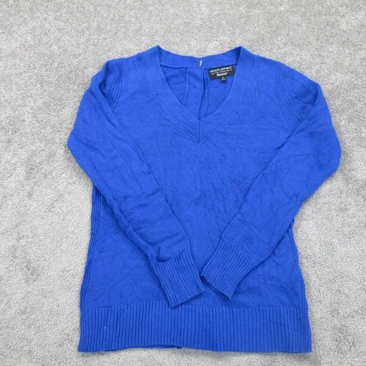 Banana Republic Women Pullover Knitted Sweater Long Sleeves Blue Size Small