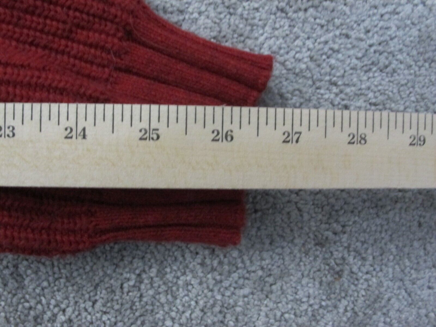 Lucky Brand Women Pullover Knitted Sweater Long Sleeve Crew Neck Red Size Medium