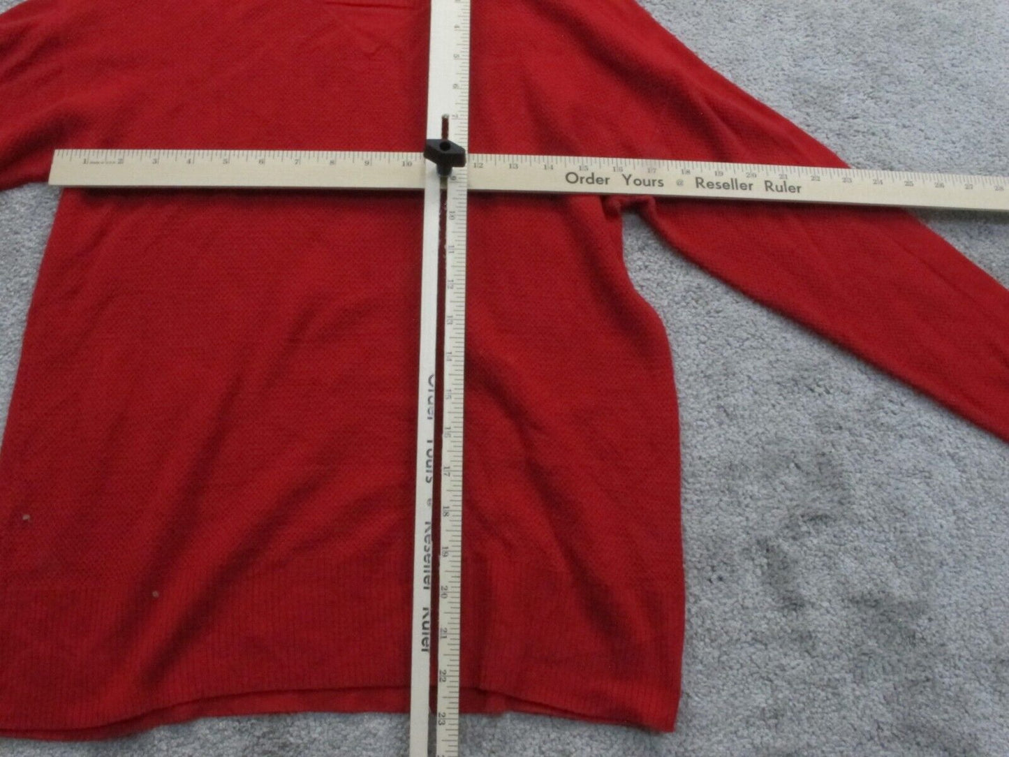 American Eagle Women Pullover Sweater Knitted Long Sleeves Crew Neck Red Size S