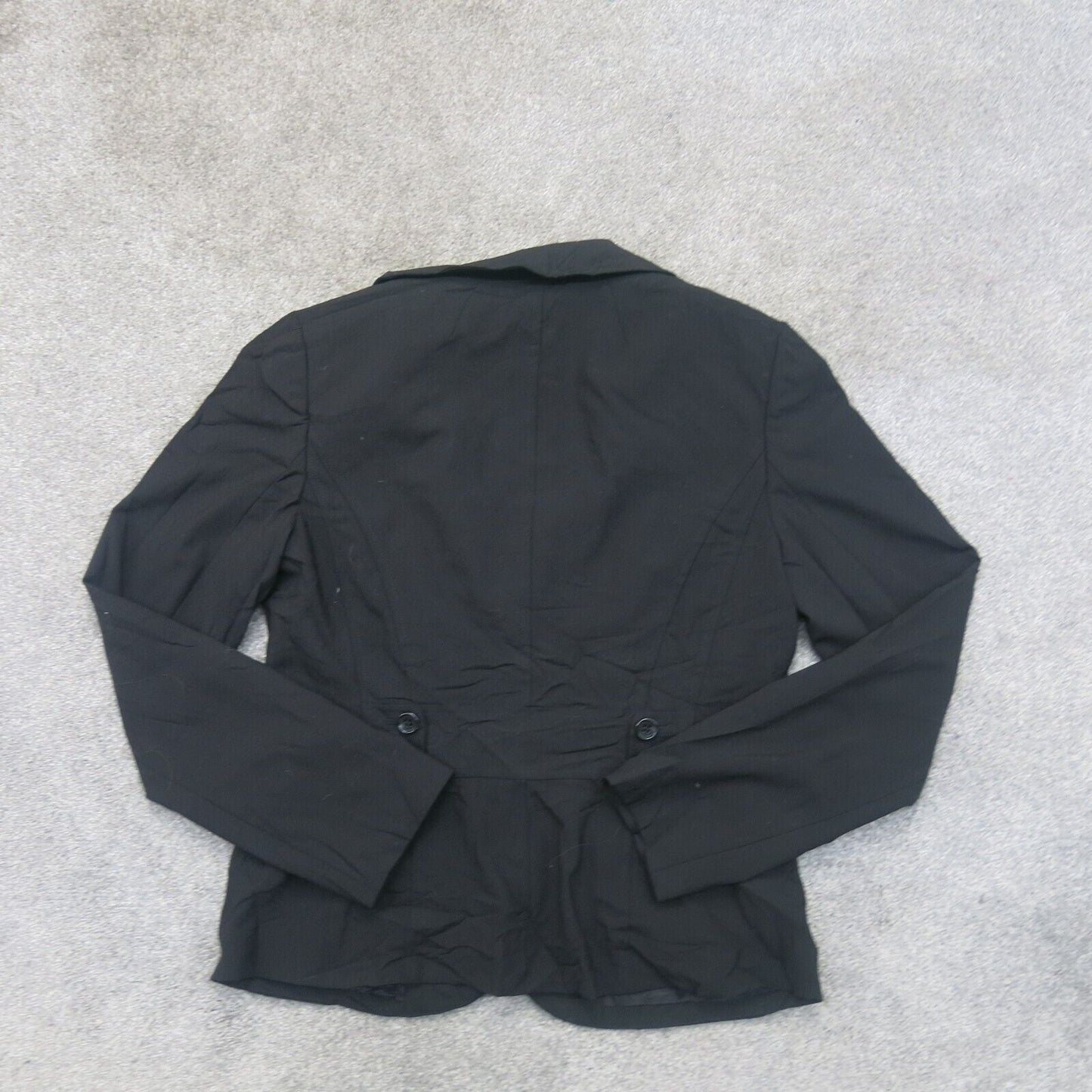 Ann Taylor Mens Blazer Coat Single Breasted Long Sleeves Front Button Black SZ 4
