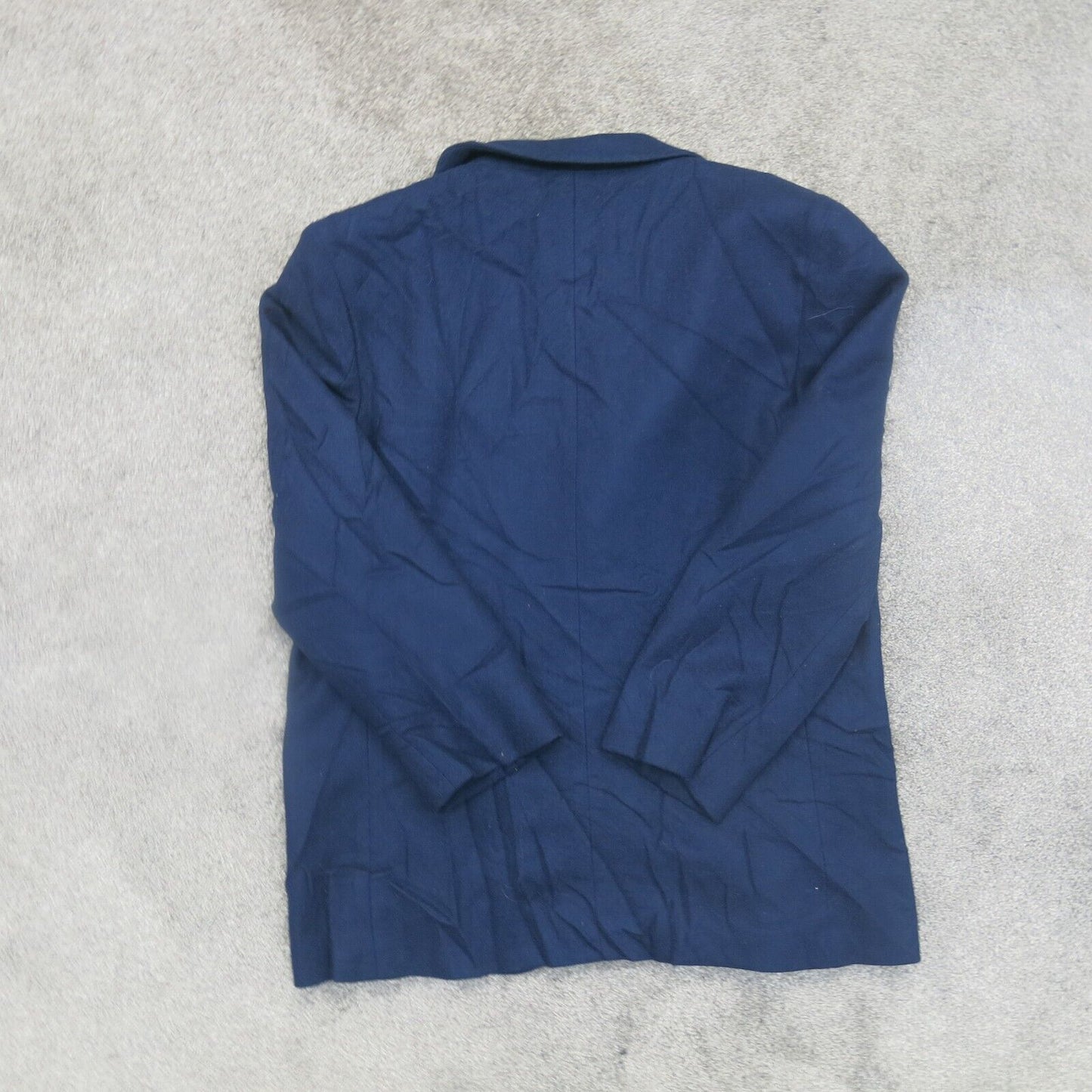 L.L. Bean Womens Blazer Coat Single Breasted Long Sleeves Pockets Blue Size 14P