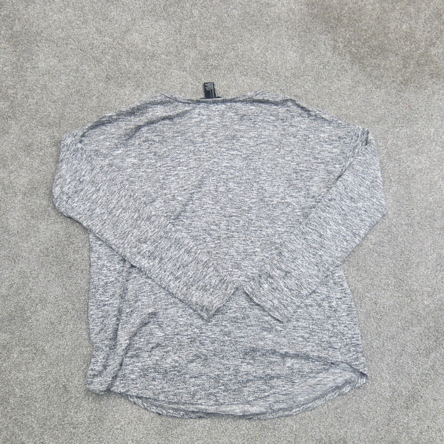 Forever 21 Womens Sweatshirt Round Neck Long Sleeves Heather Gray Size Small