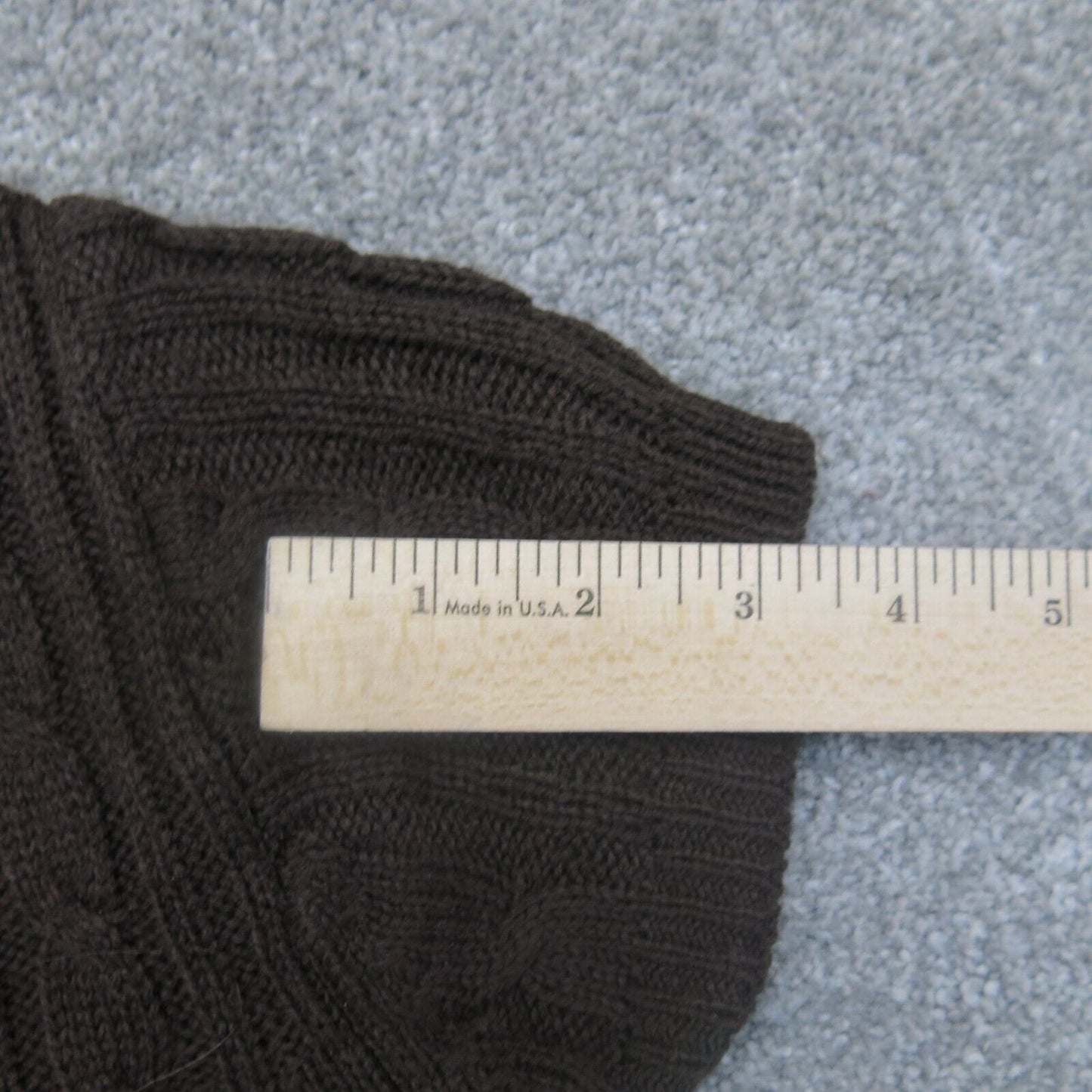 Forever 21 Womens Pullover Knitted Sweater Cap Sleeves Round Neck Brown Size S/P