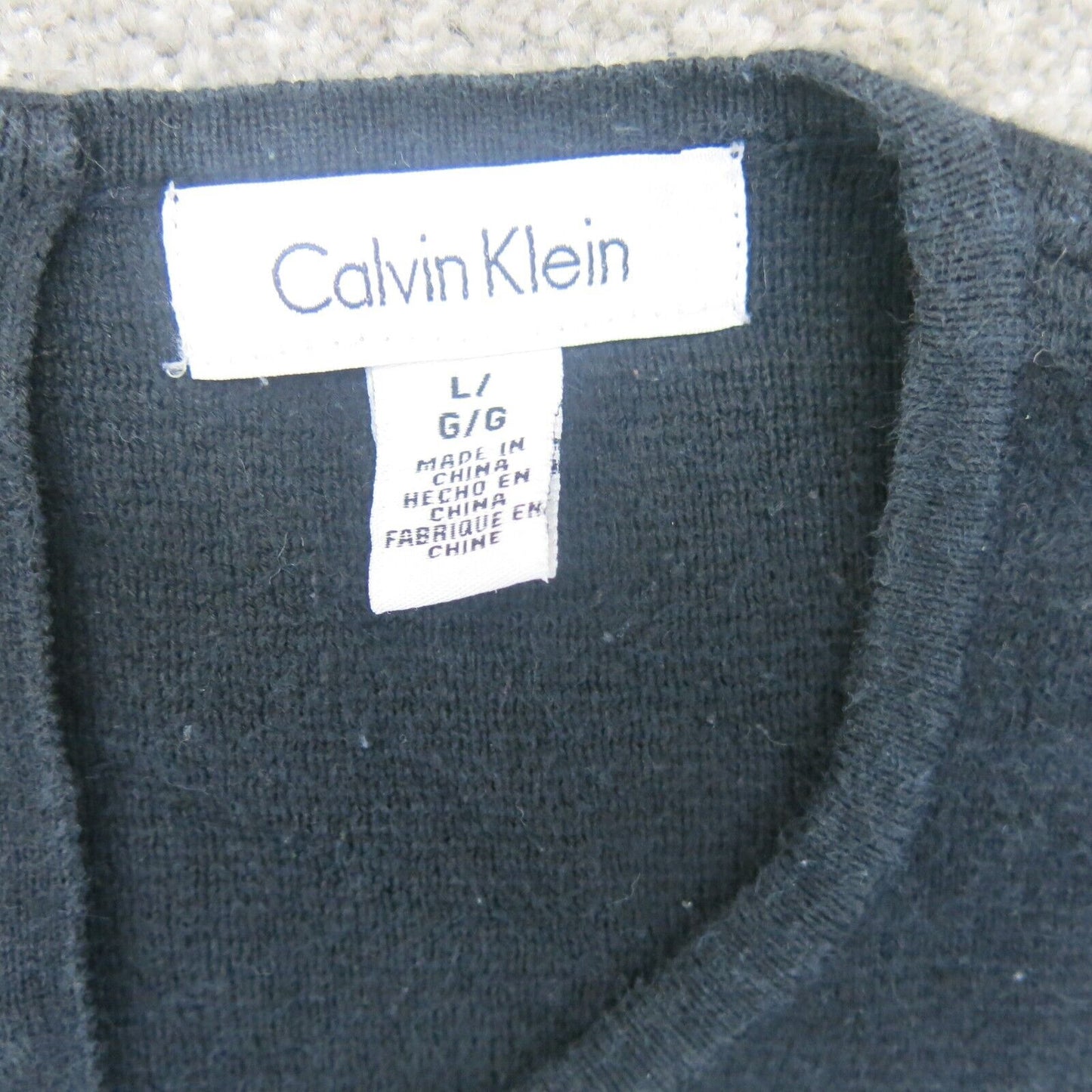 Calvin Klein Womens T Shirt Top Short Sleeves Floral Print Back Zip Black Size L
