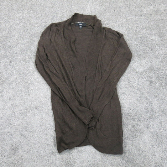 Mossimo Women Cardigan Sweater Knitted Open Front Long Sleeves Brown Size XS
