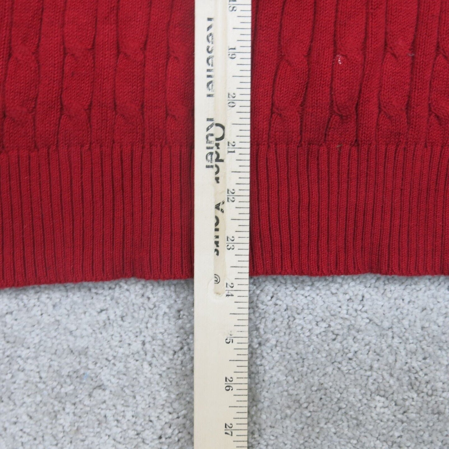 ST John's Bay Womens Sweater Knitted Pullover Long Sleeve Crew Neck Red Size M