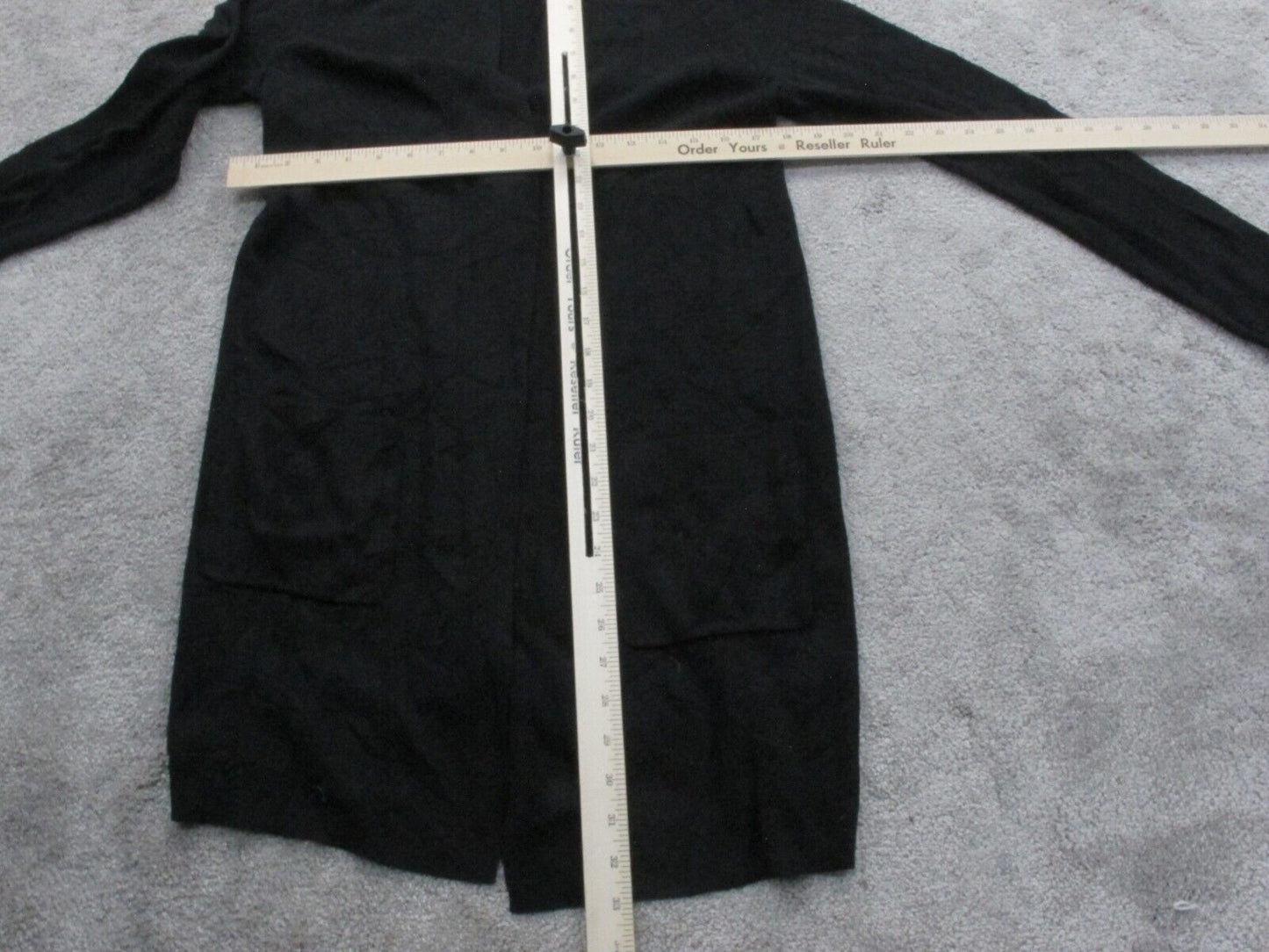 J .Jill Womens Cardigan Sweater Knitted Long Sleeves Pockets Black Size XS