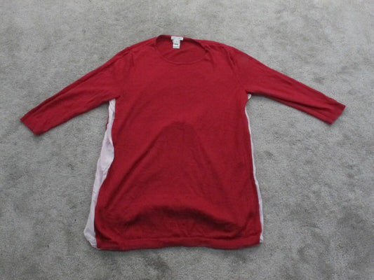 J. Jill Womens Pullover Sweater Knitted Long Sleeves Crew Neck Red Size XS
